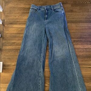 Wide-Leg Denim Jeans